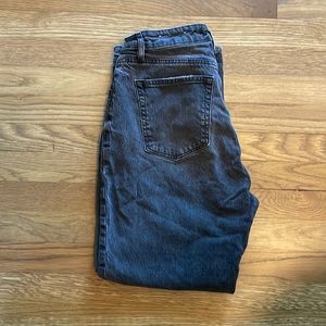 LOFT The Curvy Straight Crop, Distressed, Size 28